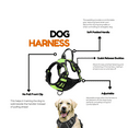 thumbnail image 6 of No Pull Dog Harness - M Size | Reflective Nylon Adjustable Grey Harness for Pet | GOLDENROW, 6 of 7