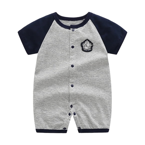 Costume de Gentleman pour Bébé Garçon Nouveau-Né Combinaison à Nœud Papillon Manches Courtes Vêtements Barboteuse Bébé Noir 18-24 Mois