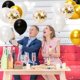 thumbnail image 5 of 60 Pieces Black Gold White Balloons, Birthday Decoration Balloons, 5 of 5