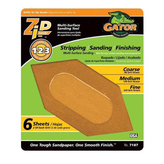 Ali Industries 1325323 Recharge de Ponceuse Zip - Lot de 6