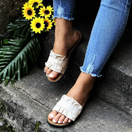 

Women Slippers Ladies Flats Sandals Sandals For Outside Women Summer Shoes Roman Sandals Classic Slippers Women Portable Slippers for Women Travel Slippers for Women Sock Slippers for Women Leather