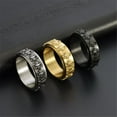 thumbnail image 2 of PAMTIER Men's Stainless Steel 8mm Personalized Vintage Scorpion Biker Rotatable Ring Punk Style Gold Size 8, 2 of 4