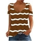 thumbnail image 1 of Camisas de Manga Corta para las Mujeres, Cuello en V Plegable de Impresión Del Hombro Top Casual Hecho de Poliéster Cómodo para el Verano, Tops de Bikini para las Mujeres, 1 of 5