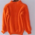 thumbnail image 2 of UJNDER Winter Sweater for Women Loose Warm Pullover Knitted Crew Neck Orange One Size, 2 of 3