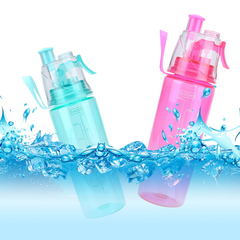 Mist Spray Water Bottle 600ml Portable Sport Water Bottle AntiLeak Drinking  Cup with Mist Hydration (Pink) smiggle spray portable water bottle blue