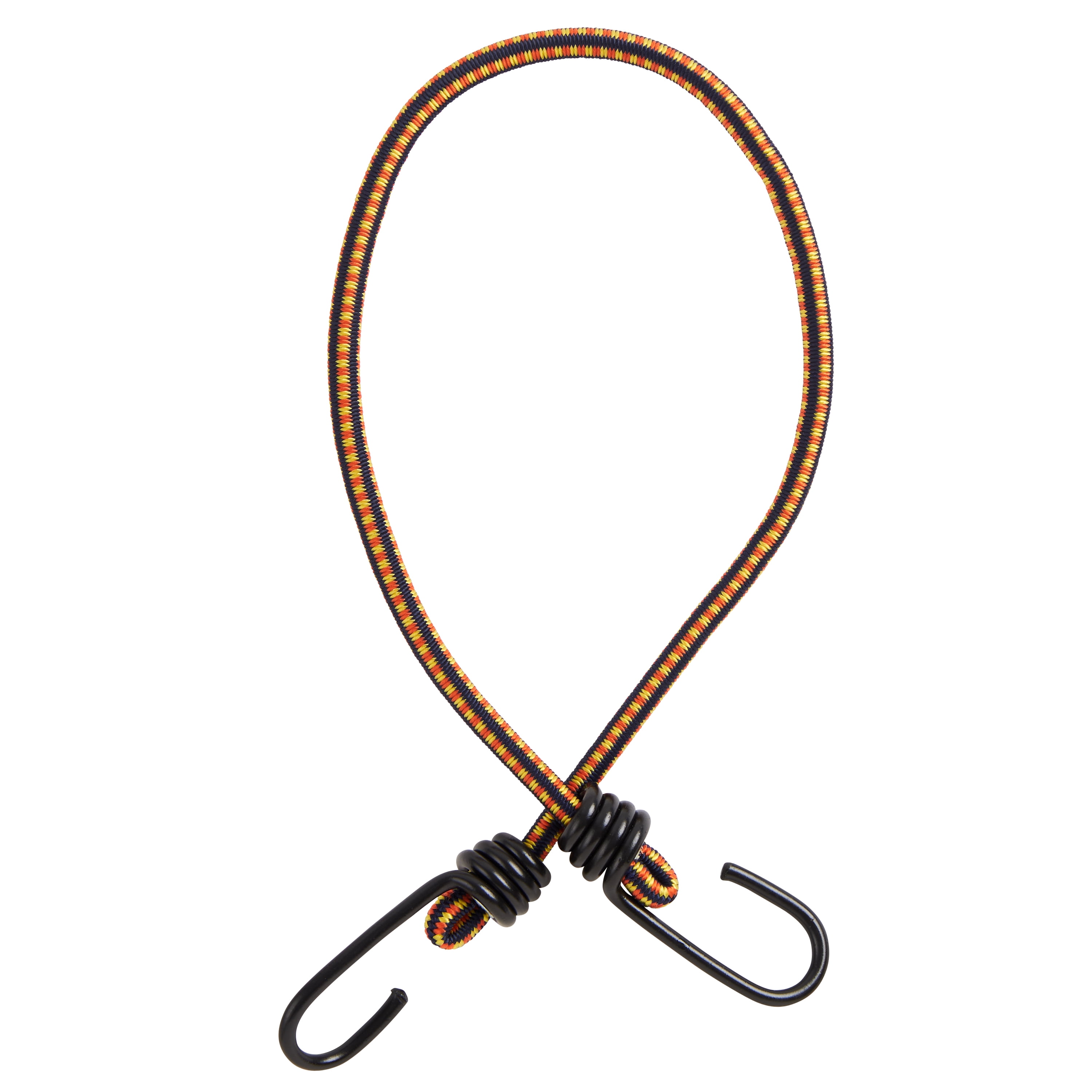 Hyper Tough Heavy Duty 24 inch Bungee Cord with Coated Hooks, Multicolor, 2 Bungees