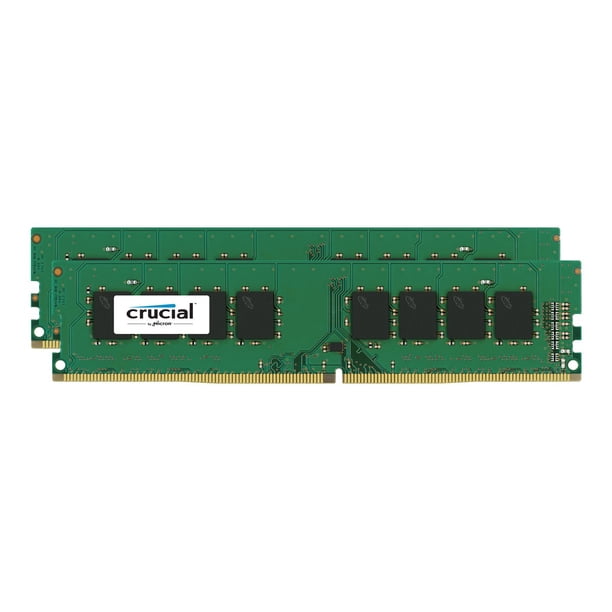 Crucial 32GB Kit (16GBx2) DDR4 2400 MT/s (PC4-19200) DR x8 DIMM