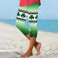 thumbnail image 4 of Pantalones de Ajuste Seco Mujeres Impresas Leggings Recortados Casuales, Pantalones de Yoga Suaves Transpirables Elásticos para Mujeres, 4 of 5