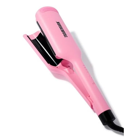 Trademark Beauty Hair Waver Double Barrel Hair Crimper Beach Waves Curling Iron Babe Waves X Adjustable Temperature Hair Curler Hair Styling Tools 1.25 Pink Walmart