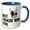 Blue/White, variant on 3drose, Best Frenchie Mom Ever Funny French Bulldog, 11oz Two-tone Yellow Mug