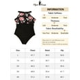 thumbnail image 7 of Agnes Orinda Plus Size Bikini Swimsuits for Women Floral Swimwear High Waisted One Piece Bathing Suits, 7 of 7