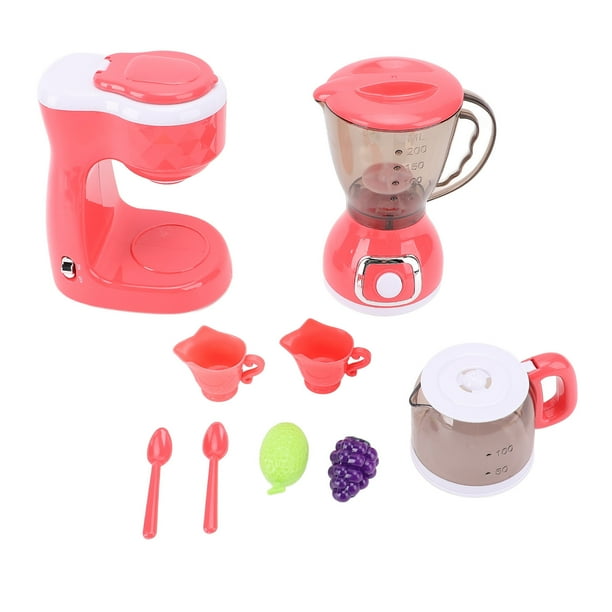 Juego de Juguetes de Electrodomésticos de Cocina, Cafetera de Juguete Interactiva Simulada y Licuadora. Juega imaginiva de diversión sin fin para niños
