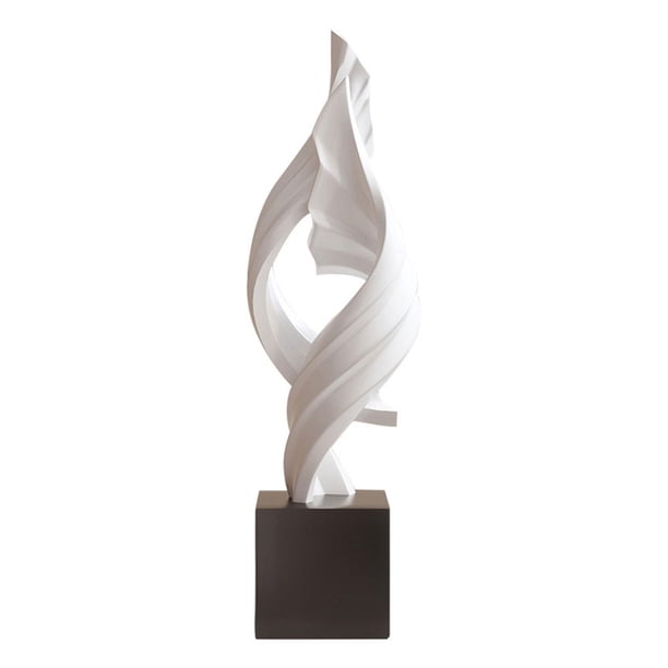 Estatua de arte abstracto, estatuas decorativas, souvenir, figura de resina, escritorio Blanco