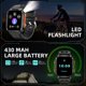 thumbnail image 2 of Relojes inteligentes militares Erosados para hombre (para hacer o responder llamadas) con linterna L, 2 of 7