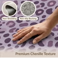 thumbnail image 6 of ODIKA Fluffy Shape Pink Abstract Inspired Spotted Purple Furry Outline Non-Slip Flatwoven for Living Room, Under Sectional, Family, 6 of 7