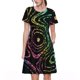 thumbnail image 1 of Balery Rainbow Glitter Vestidos sueltos de manga corta para mujer, vestidos de verano 2025, vestidos casuales de corte A con vuelo., 1 of 6