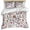 white, variant on Sage Green Leaf Bedding 3 Piece Duvet Cover Set Twin Size, Vintage Farmhouse Boho Pastoral Tribal Soft Microfiber Comforter Cover with Zipper Closure & Pillowcases, FadeResistant Quilt Cover