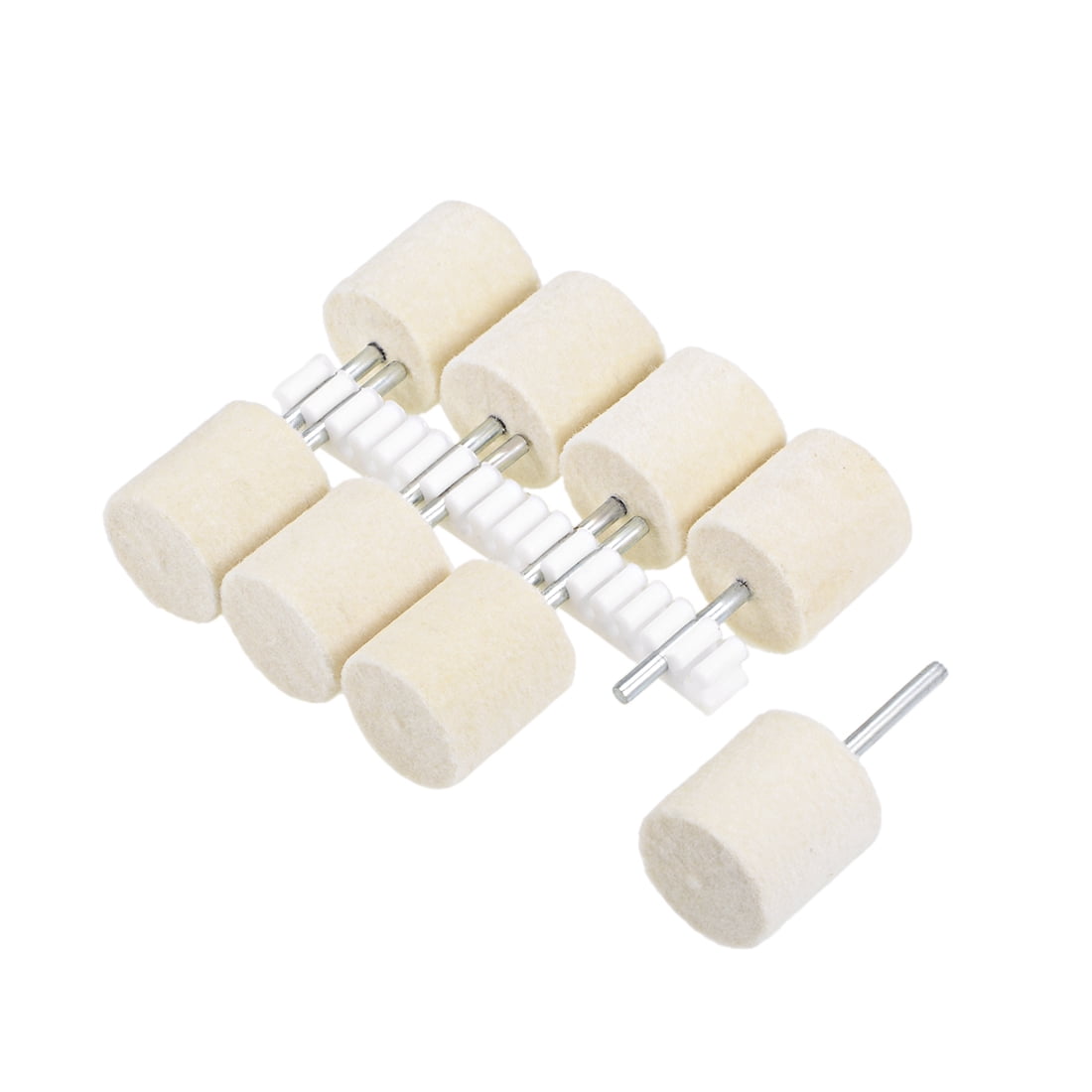 Roues De Polissage En Feutre De Laine - Diamètre 6mm - Lot De 2 - Marque Uxcell - Neuf