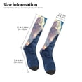 thumbnail image 4 of Vsdgher Cloud Wolf Print Thigh High Socks Extra Long Stretchy Sock Women Over Knee High Opaque Stocking Daily Wear, 4 of 5
