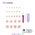 thumbnail image 5 of Kiss Core Design Press On Toenails, ‘Next Step Glam’, Short Squoval, Pink, 26 Count, 5 of 11
