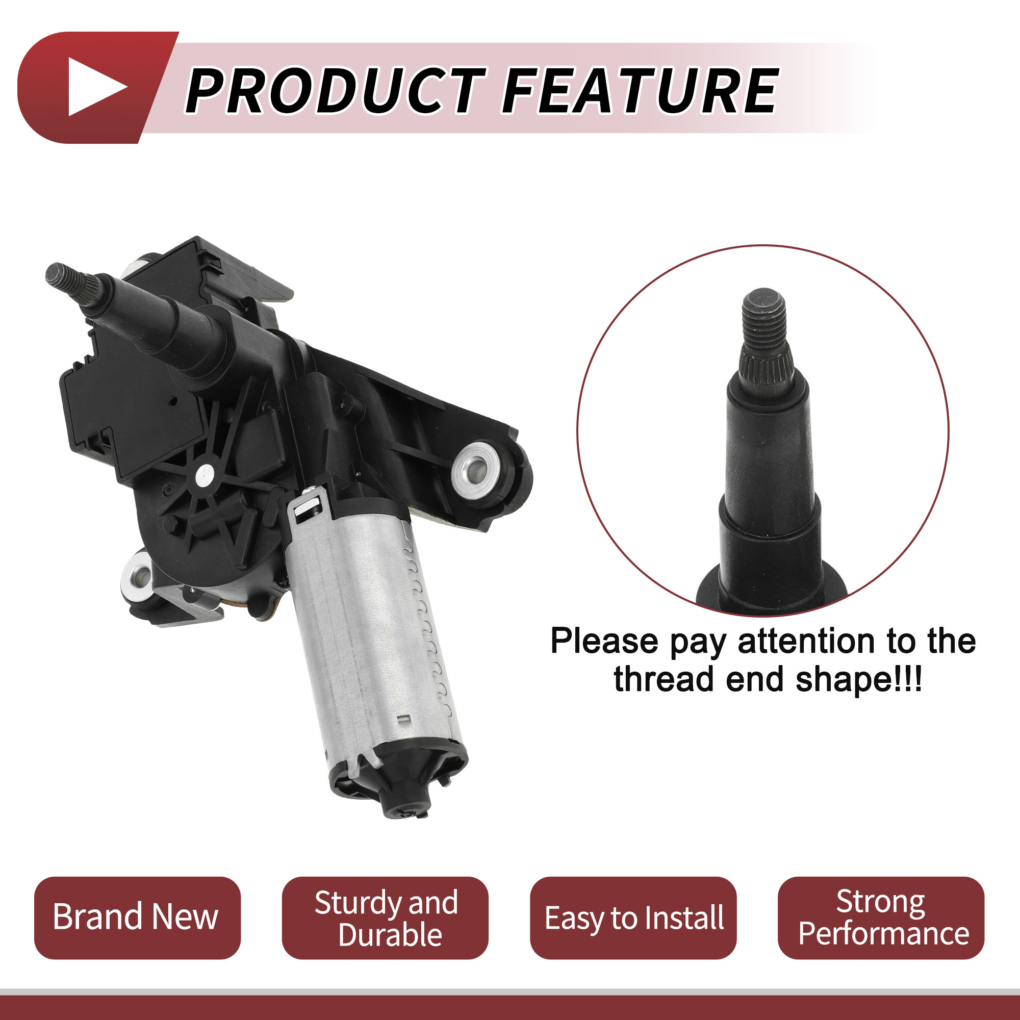 Unique Bargains Windshield Wiper Motor for Jeep Liberty 2008-2012 Rear Replacement