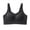 Black, variant on Zip Front Closure Bras for Women Wireless Full Coverage Seamless Everyday Support Bras