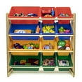 thumbnail image 5 of Tot Tutors Kids' Toy Storage Organizer with 12 Plastic Bins, Natural/Primary (Primary Collection), 5 of 5