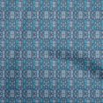 thumbnail image 1 of oneOone Polyester Spandex Teal Blue Fabric Asian Kilim Sewing Craft Projects Fabric Prints By Yard 56 Inch Wide, 1 of 5