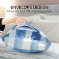 thumbnail image 4 of Yayeee Pillowcase Standard Size Set of 2 Satin Wrinkle Resistant Pillow Case, Blue Plain, 4 of 7