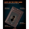 thumbnail image 4 of Tarjetero Wallet RUNBOX de piel delgado con bloqueo RFID, 4 of 6