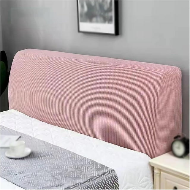 Headboard Cover Dustproof and All-Inclusive Protection, Full, Queen, King, Twin Size Stretch Bed Headboard Slipcover, Machine Washable, Bedroom Decor(Pink,59.1in)