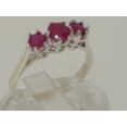 thumbnail image 2 of 10k White Gold Natural Ruby Womens Engagement Ring - Size 8.5, 2 of 6