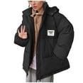 thumbnail image 2 of Lovskoo 2024 Womens Winter Coats Quilted Jacket Zipper Long Sleeve Hooded Cotton Padded Jacket Black, 2 of 9