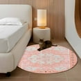 thumbnail image 3 of Round Rugs 3 Ft, Pink Boho Non Slip Area Rugs for Kitchen Bedroom Entryway, Vintage Abstract Tribal Decorative Oriental Washable Carpet Runner Rug Floor Mats for Bedroom Home Decor, 3 of 9