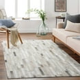 thumbnail image 5 of Surya Medora MOD-1016 120 x 168" Rectangle Leather Area Rug in Light Gray/Brown, 5 of 8