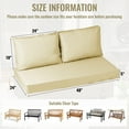 thumbnail image 7 of Geemuslly 48 x 24 Outdoor Loveseat Cushion Set, Waterproof & Fade-Resistant Patio Replacement Cushions for Sofa, Bench, or Swing – Thick Seat & Backrest Support,Beige, 7 of 7