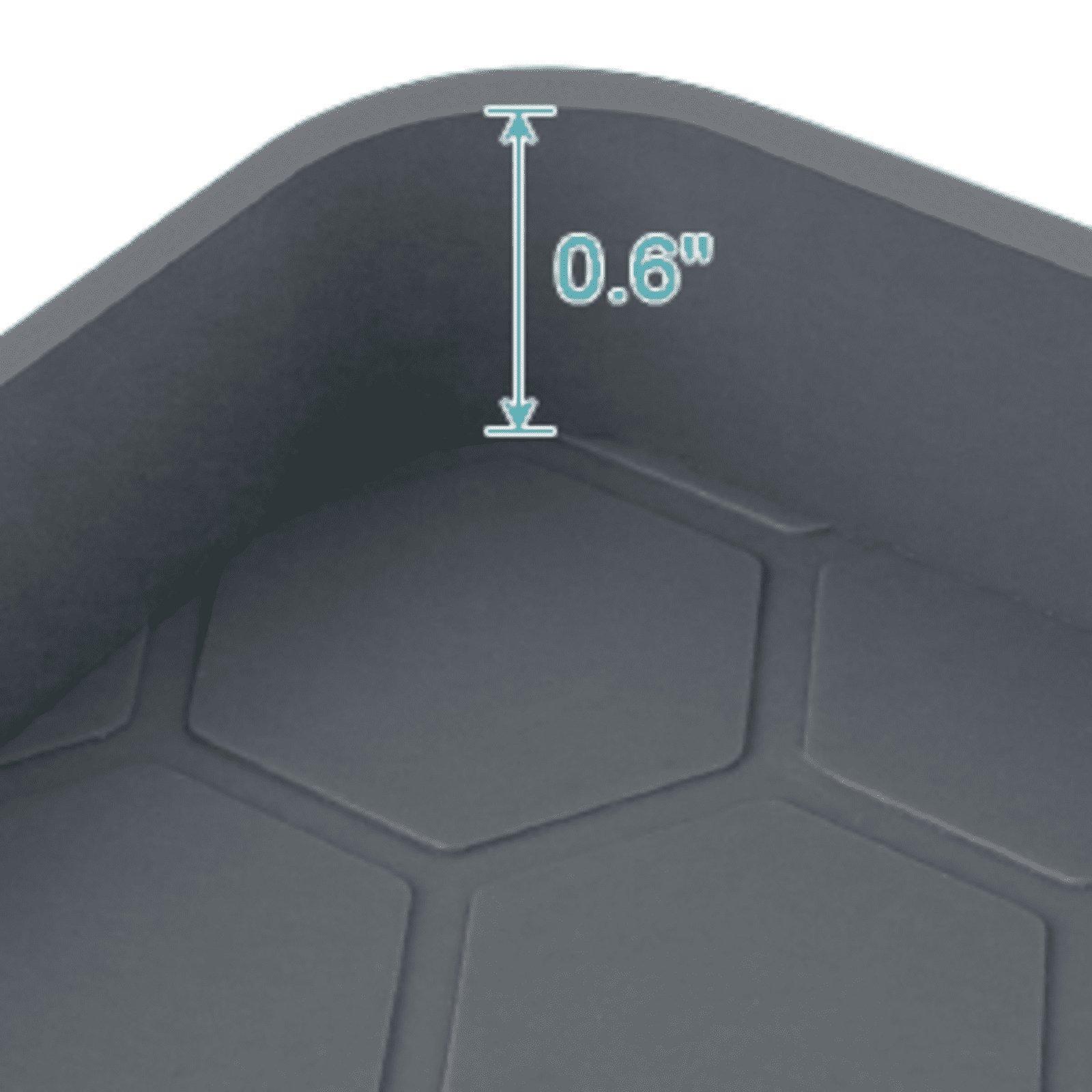 Waterproof Silicone Under Sink Mat with Lip for Kitchen and Bathroom, Under Kitchen Sink Mats and Protectors for 34" x 22" Cabinets, Under Sink Tray Organizer, Shelf Liners Cabinet Liner, Gray