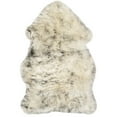 thumbnail image 4 of SAFAVIEH Sheep Skin Tiana Sheep Skin Area Rug, Ivory/Smoke Grey, 3' x 5' Specialty, 4 of 5