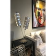 thumbnail image 3 of Lucas McKearn Nettle Luxe 2-Light Metal Table Lamp in Silver Stripes, 3 of 4