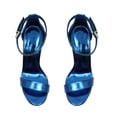 thumbnail image 4 of Schutz Cadey-Lee Blue Snake Sleek Buckle Ankle Strap High Heel Platforms Sandals (Blue Snake, 9.5), 4 of 4