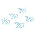 thumbnail image 3 of 100Pcs Cute Paper Clips Blue Dolphin Style Exquisite Color Strong Clamp Force Kids Paper Clips for Office School Home, 3 of 5