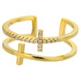 thumbnail image 1 of Anillos de cadena retorcida con hebilla OT de acero inoxidable para mujeres y hombres, Color dorado, anillo de boda abierto, joyería estética de lujo, regalos para parejas, 1 of 4