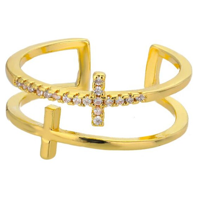 Anillos de cadena retorcida con hebilla OT de acero inoxidable para mujeres y hombres, Color dorado, anillo de boda abierto, joyería estética de lujo, regalos para parejas