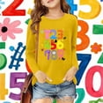thumbnail image 2 of XEGLSBU Girls Long Sleeve Shirts Size 14-16 Stylish Kids Long Sleeve Graphic Tee Soft Casual Shirt for Girls and Boys Yellow Size 3-4 Years, 2 of 4