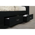 thumbnail image 6 of Hodedah Twin-Size Captain Bed with 3-Drawers and Headboard in Black, 6 of 12