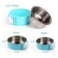 thumbnail image 6 of JTAOT Crate Dog Cat Bowls, Removable Stainless Steel Hanging Pet Cage Bowls for Kennel, Water Food Feeder Bowls Cage Coop Cup for Cats, Dogs, Rabbits and Small Animals (Small, Blue), 6 of 6