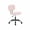 Pink, variant on MAYEERTY Armless PU Leather Office Chair, Thickened Cushion Roller Chair for Small Home Spaces
