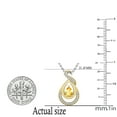 thumbnail image 3 of Dazzlingrock Collection 6X4mm Pear Citrine & Round White Diamond Swirl Infinity Teardrop Pendant for Women with 18 Inch Silver Chain (0.10 ctw, Color I-J, Clarity I1-I2) in 18K Yellow Gold, 3 of 4