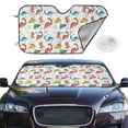 thumbnail image 2 of Haiem Dinosaur Car Windshield Sun Shade - Blocks UV Rays Sun Visor Protector, Sunshade to Keep Your Vehicle Cool, Universal Fit SUV Van Sedan-Medium, 2 of 7