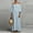 Blue, variant on SEMPAI Floral Embroidered 3/4 Sleeve Boho Maxi Dress for Women Off The Shoulder Casual Loose Dresses Beach Vacation Clothes